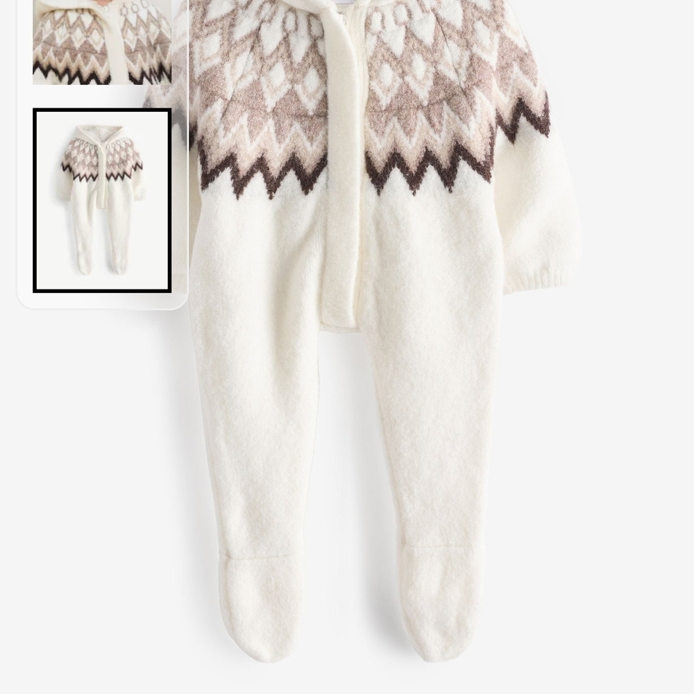 Chic White and Brown Kids Footie by [Brand]